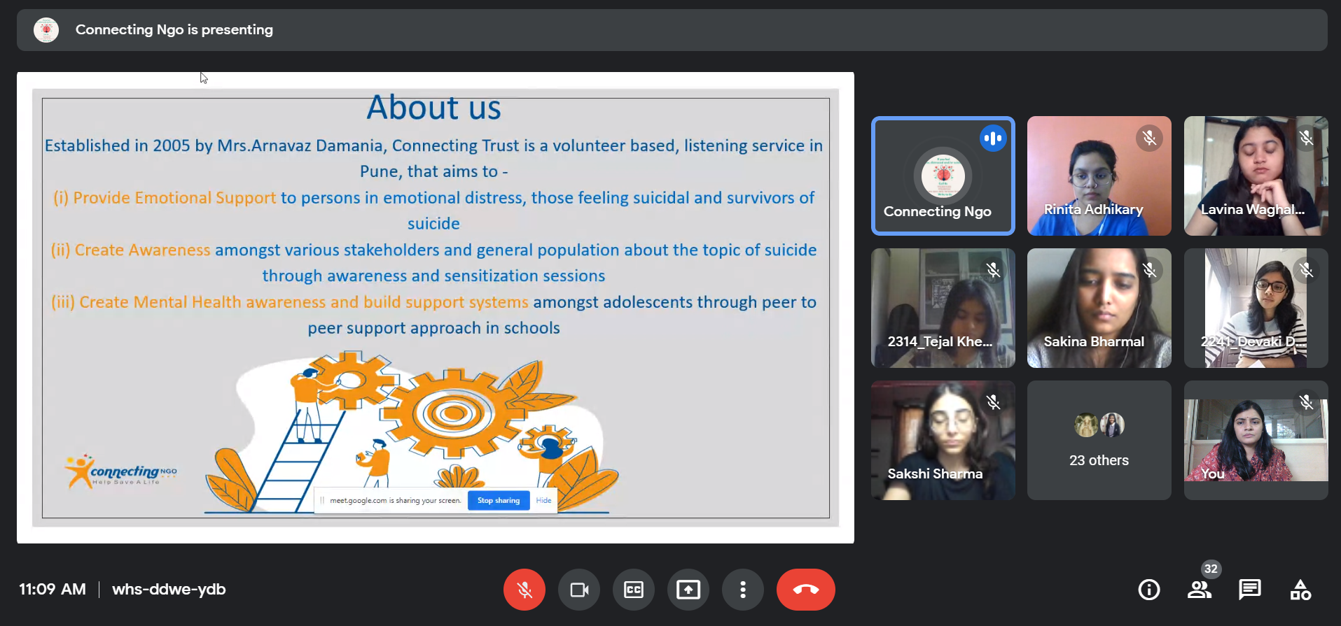 A virtual field visit to Connecting Ngo